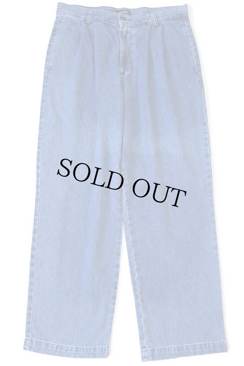 画像2: 00s DOCKERSドッカーズ ツータック デニム トラウザーズ w34★Levi'sリーバイス (2)