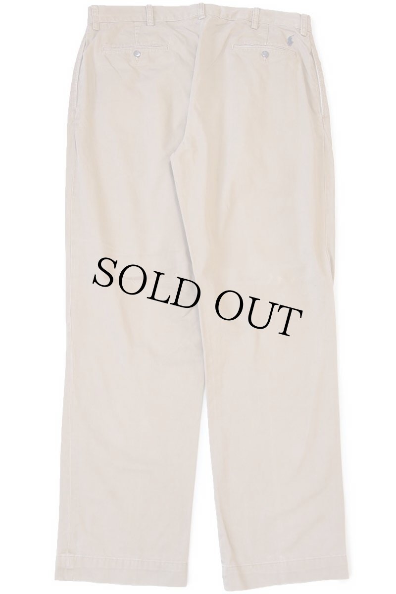 画像3: 00s ポロ ラルフローレン ETHAN PANT ツータック コットン チノパン 茶 w36 L32★304 (3)