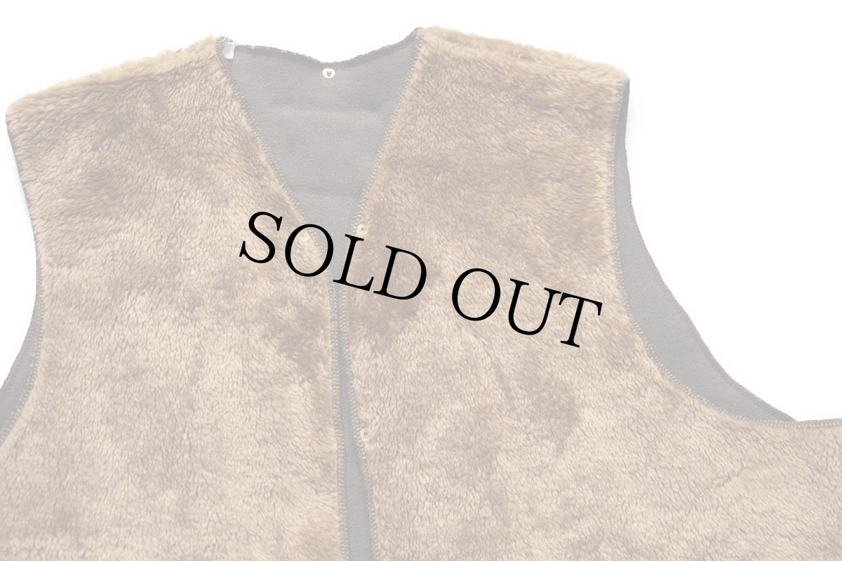 画像3: 90s 英国製 Barbourバブアー パイルライナー ボア ベスト ブラウン 48★59 (3)