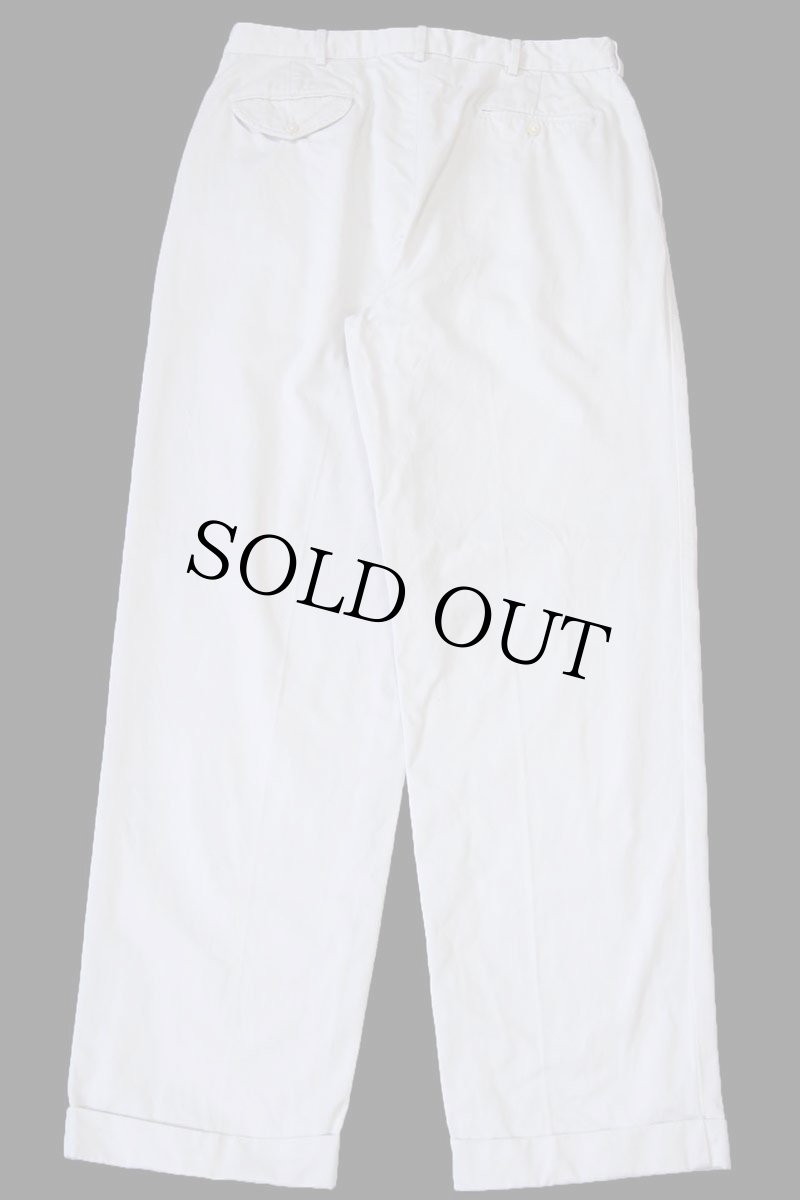 画像3: 90s ポロ ラルフローレン ツータック スラックス コットンパンツ ライトベージュ w34 L32★305 (3)