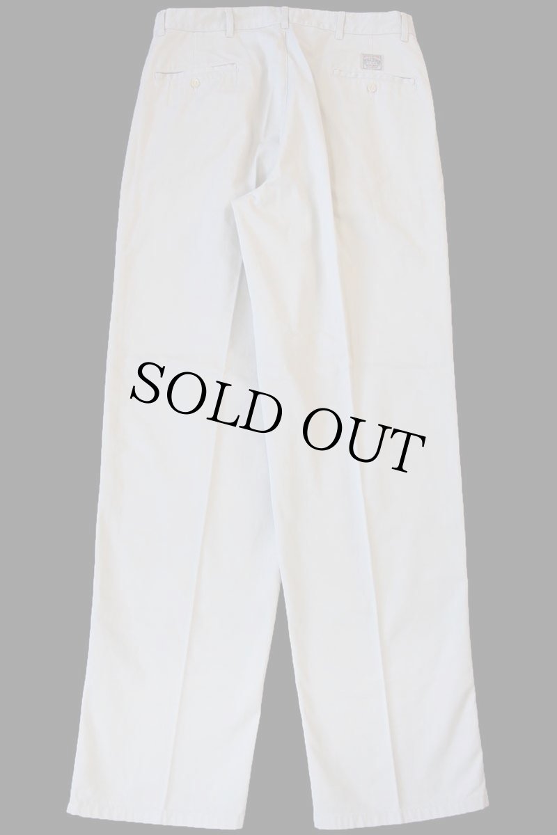 画像3: デッドストック★90s ポロ ラルフローレン ツータック コットン チノパン ライトベージュ w34 L34 (3)