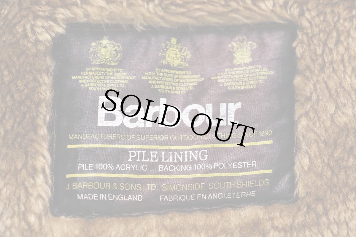 画像4: 90s 英国製 Barbourバブアー パイルライナー ボア ベスト ブラウン 48★59 (4)