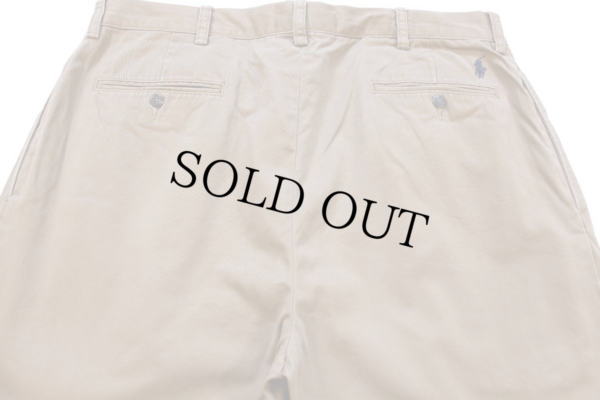 画像5: 00s ポロ ラルフローレン ETHAN PANT ツータック コットン チノパン 茶 w36 L32★304 (5)