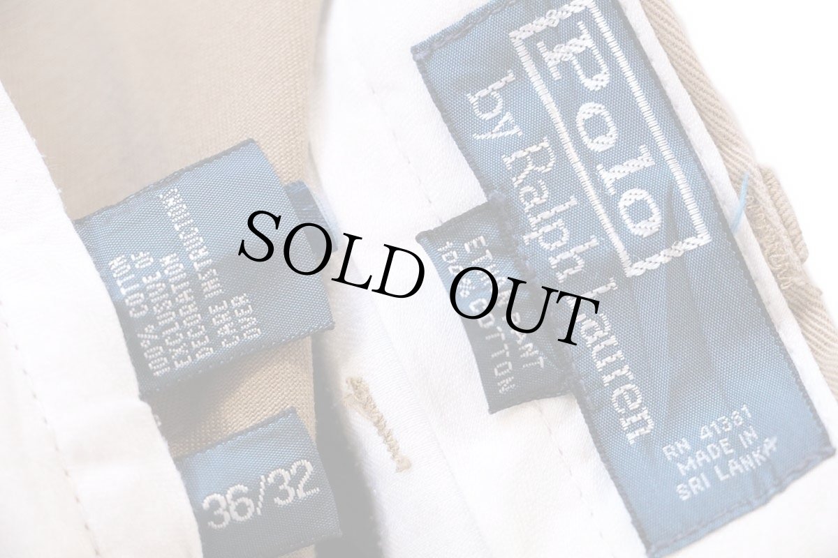 画像6: 00s ポロ ラルフローレン ETHAN PANT ツータック コットン チノパン 茶 w36 L32★304 (6)