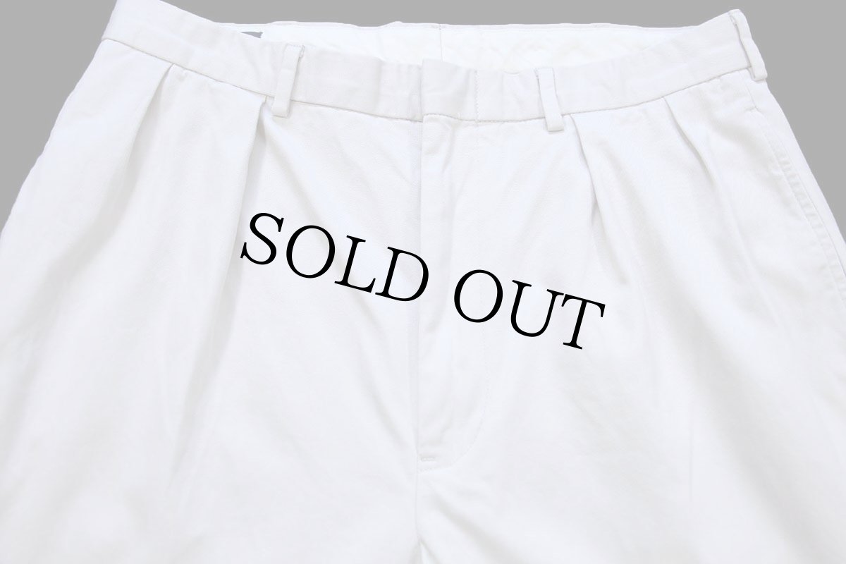 画像4: 90s ポロ ラルフローレン ツータック スラックス コットンパンツ ライトベージュ w34 L32★305 (4)