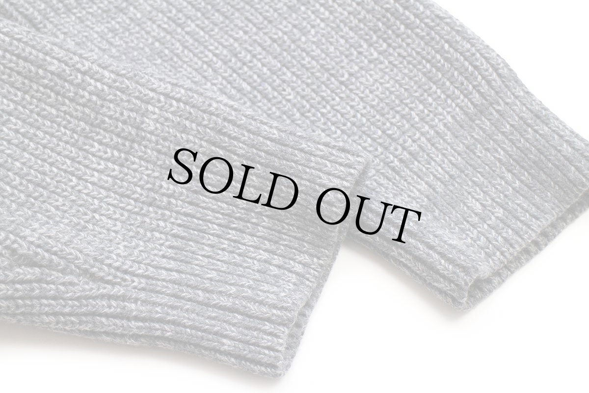 画像6: L.L.Bean 無地 コットン ローゲージ ドライバーズニット フルジップ セーター グレー ミックス L-R (6)