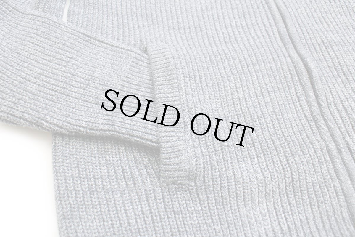 画像5: L.L.Bean 無地 コットン ローゲージ ドライバーズニット フルジップ セーター グレー ミックス L-R (5)