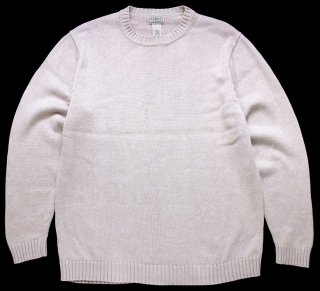 90s J.CREW 無地 ロールネック リネン×コットンニット セーター