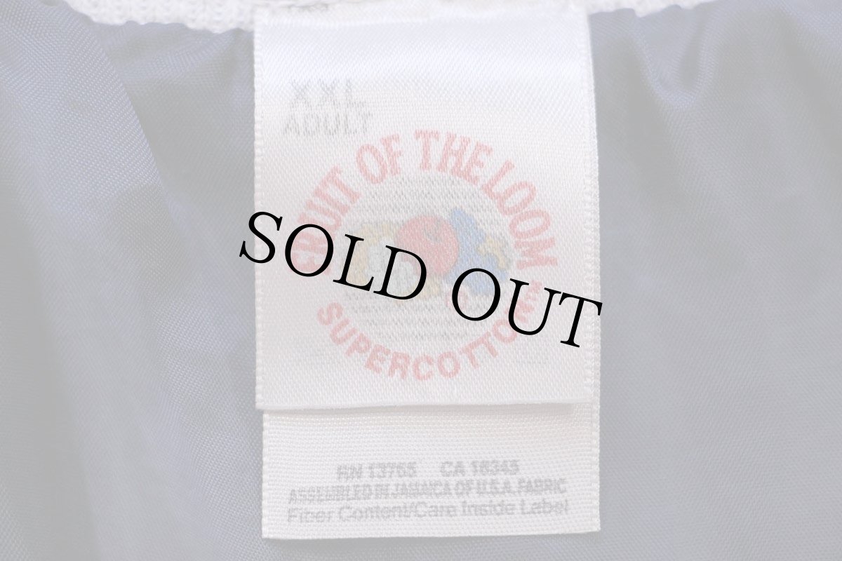 画像4: 90s BB/BS 刺繍 ツートン 切り替え スウェット スタジャン 杢ライトグレー×紺 XXL★特大 (4)