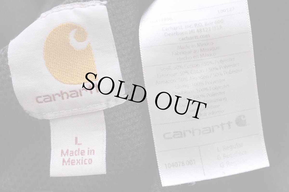 画像4: メキシコ製 carharttカーハート RAIN DEFENDER スウェット ジップパーカー 黒 アート フェード L★フーディー (4)