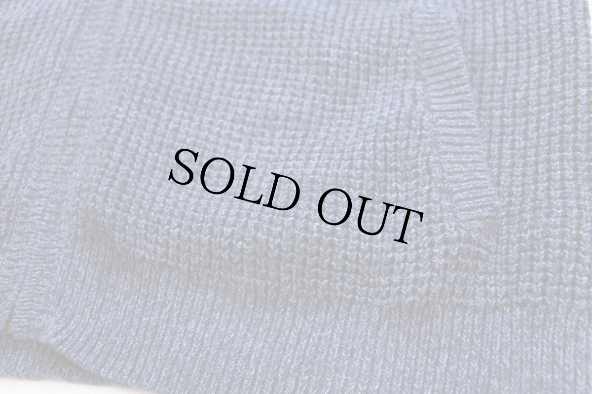 画像5: L.L.Bean 無地 ワッフル オーガニックコットン ドライバーズニット フルジップ セーター ネイビー ミックス XXL-T★特大 (5)