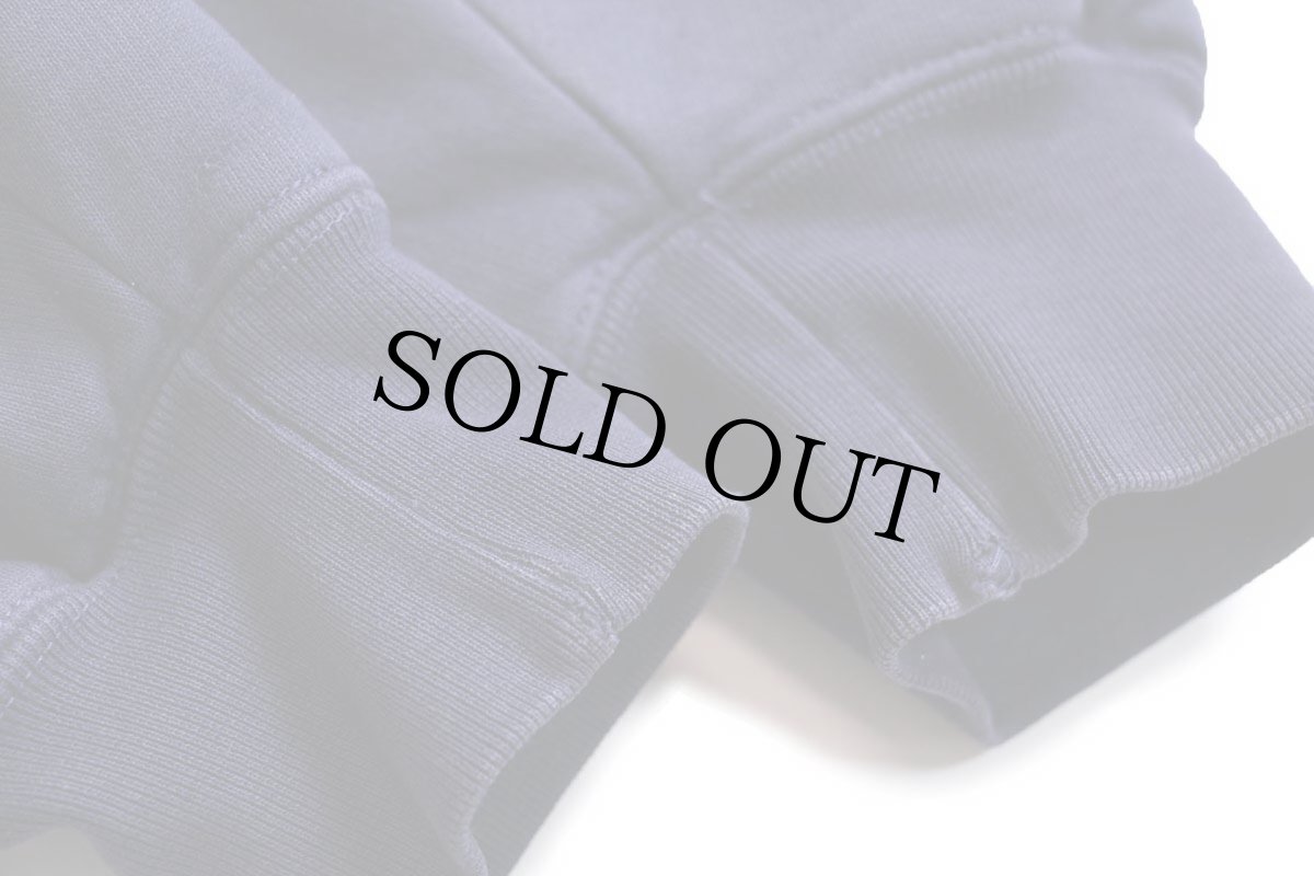 画像8: 00s メキシコ製 carharttカーハート ロゴ刺繍 ブリーチ飛び サーマルライナー スウェット ジップパーカー ナス紺 フェード★フーディー (8)