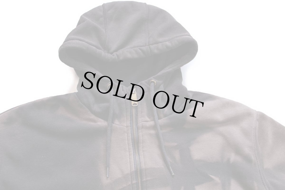 画像3: メキシコ製 carharttカーハート RAIN DEFENDER スウェット ジップパーカー 黒 アート フェード L★フーディー (3)