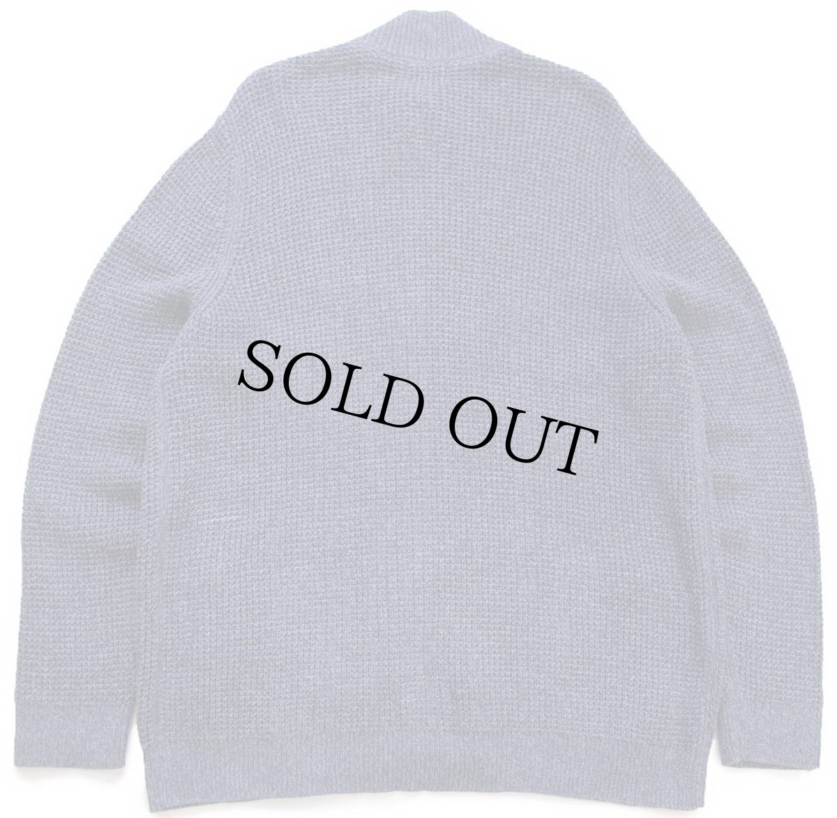 画像2: L.L.Bean 無地 ワッフル オーガニックコットン ドライバーズニット フルジップ セーター ネイビー ミックス XXL-T★特大 (2)