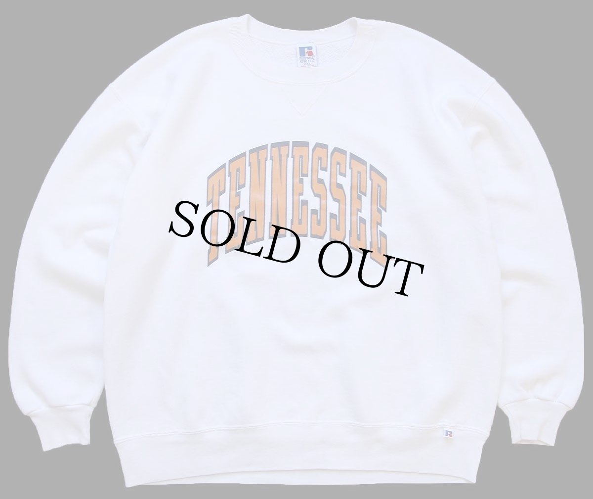 画像1: 90s USA製 RUSSELLラッセル TENNESSEE 前V スウェット 白 XXL★特大 (1)