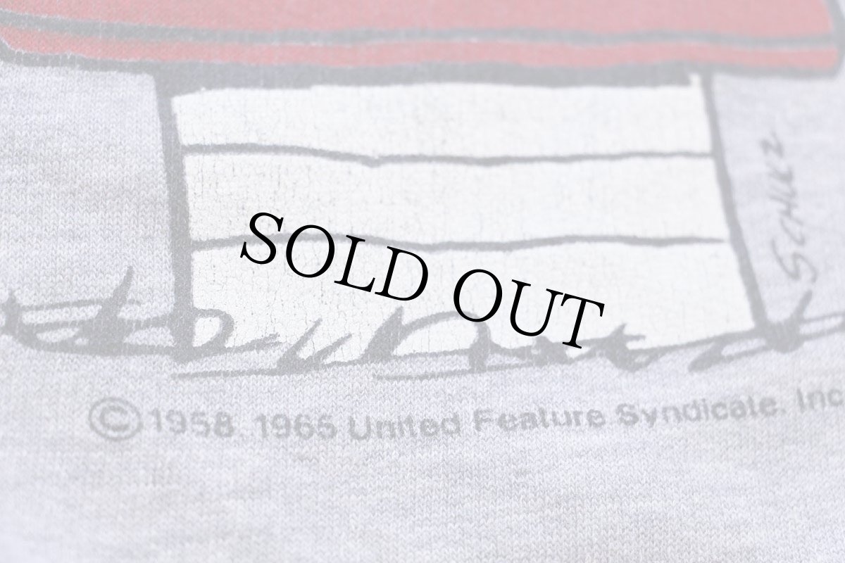 画像4: 80s ポルトガル製 スヌーピー ウッドストック I'm allergic to morning! スウェット 杢グレー (4)