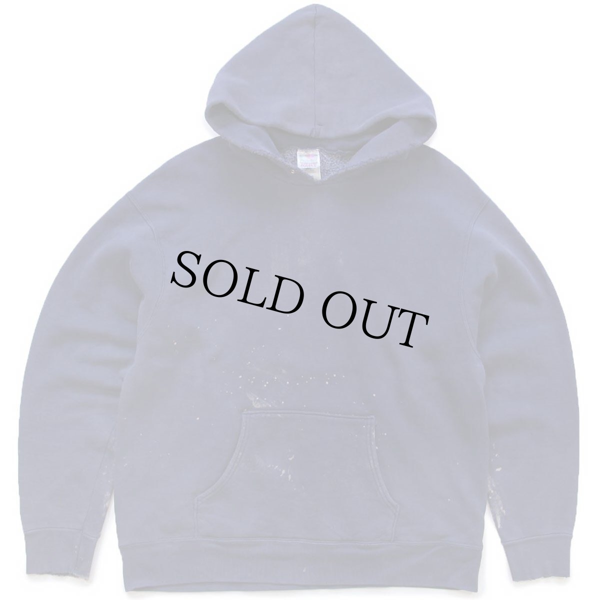 画像2: 00s AMERICAN ROOFING SUPPLY バックプリント ブリーチ飛び スウェットパーカー ボロ ナス紺 フェード L★フーディー (2)