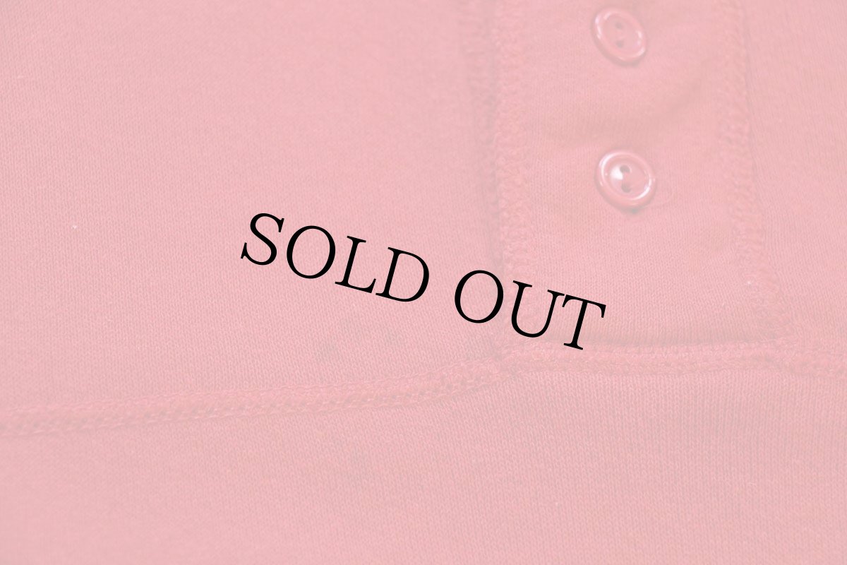 画像6: 80s USA製 Disneyディズニー ミッキー マウス 刺繍 ヘンリーネック スウェット 赤 XL (6)