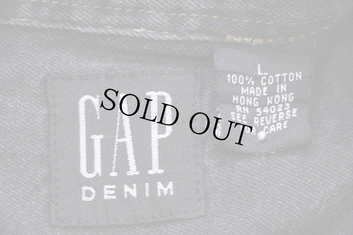 画像4: 90s GAPギャップ ブラック デニムシャツ L (4)