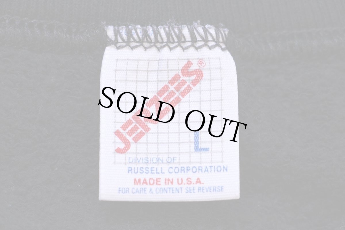 画像4: 90s USA製 JERZEES 無地 スウェット 黒 L★ブランク RUSSELLラッセル (4)