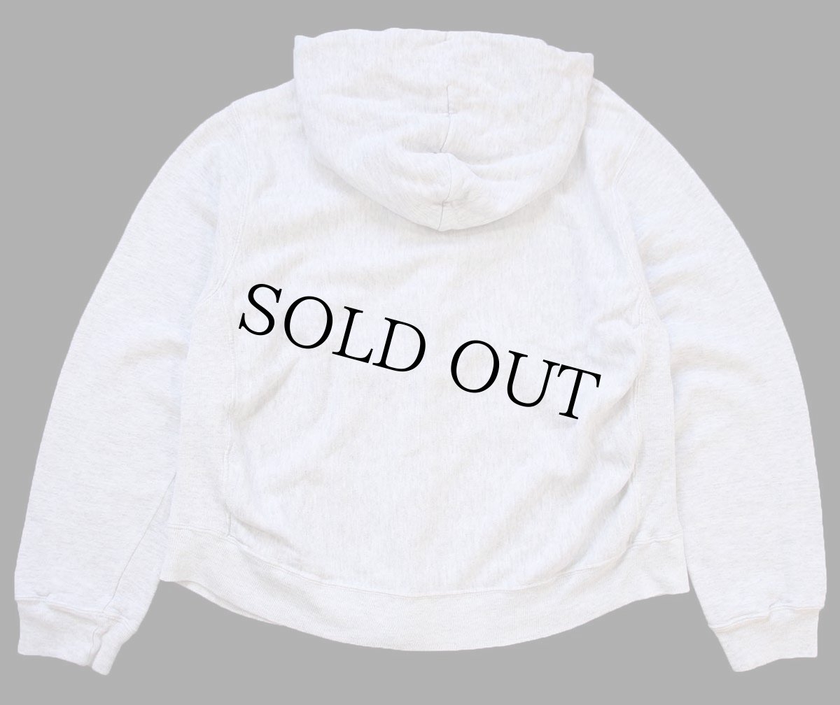 画像2: 90s 米軍 U.S.ARMY ロゴ PFU リバースウィーブ スウェット ジップパーカー 杢グレー M★フーディー (2)