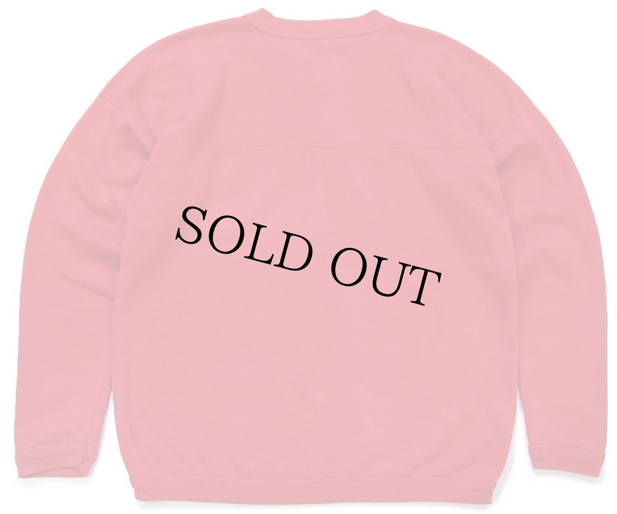 画像2: 80s USA製 Disneyディズニー ミッキー マウス 刺繍 ヘンリーネック スウェット 赤 XL (2)