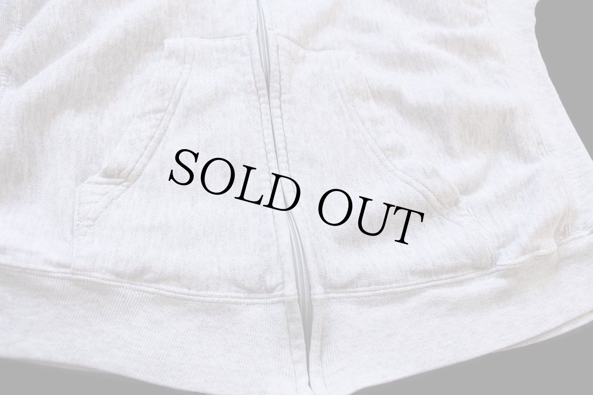 画像5: 90s 米軍 U.S.ARMY ロゴ PFU リバースウィーブ スウェット ジップパーカー 杢グレー M★フーディー (5)