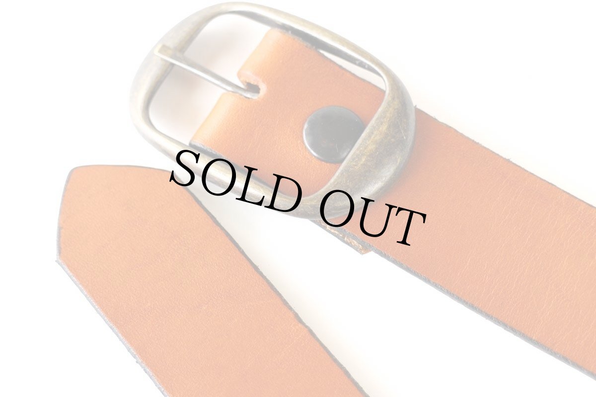 画像2: 新品★USA製 BRACKNEY LEATHER WORKS レザーベルト キャメル 34 (2)