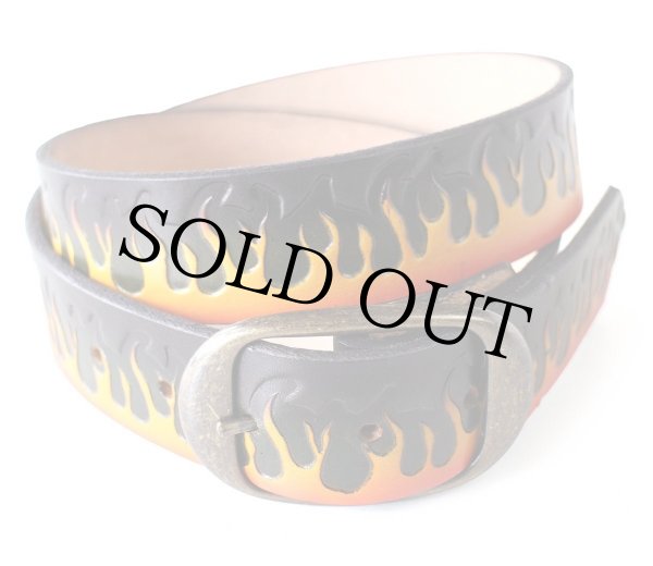 新品☆USA製 BRACKNEY LEATHER WORKS フレイムス 型押し ペイント