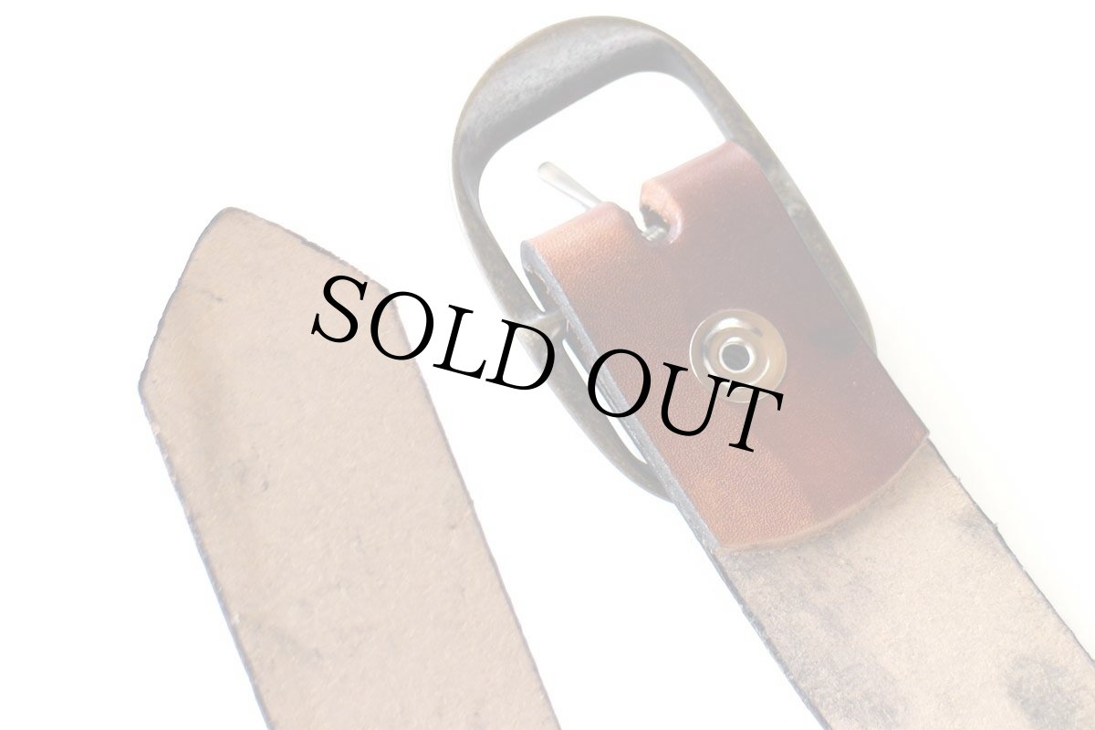 画像3: 新品★USA製 BRACKNEY LEATHER WORKS キノコ カタツムリ 型押し ペイント レザーベルト ブラウン 34 (3)