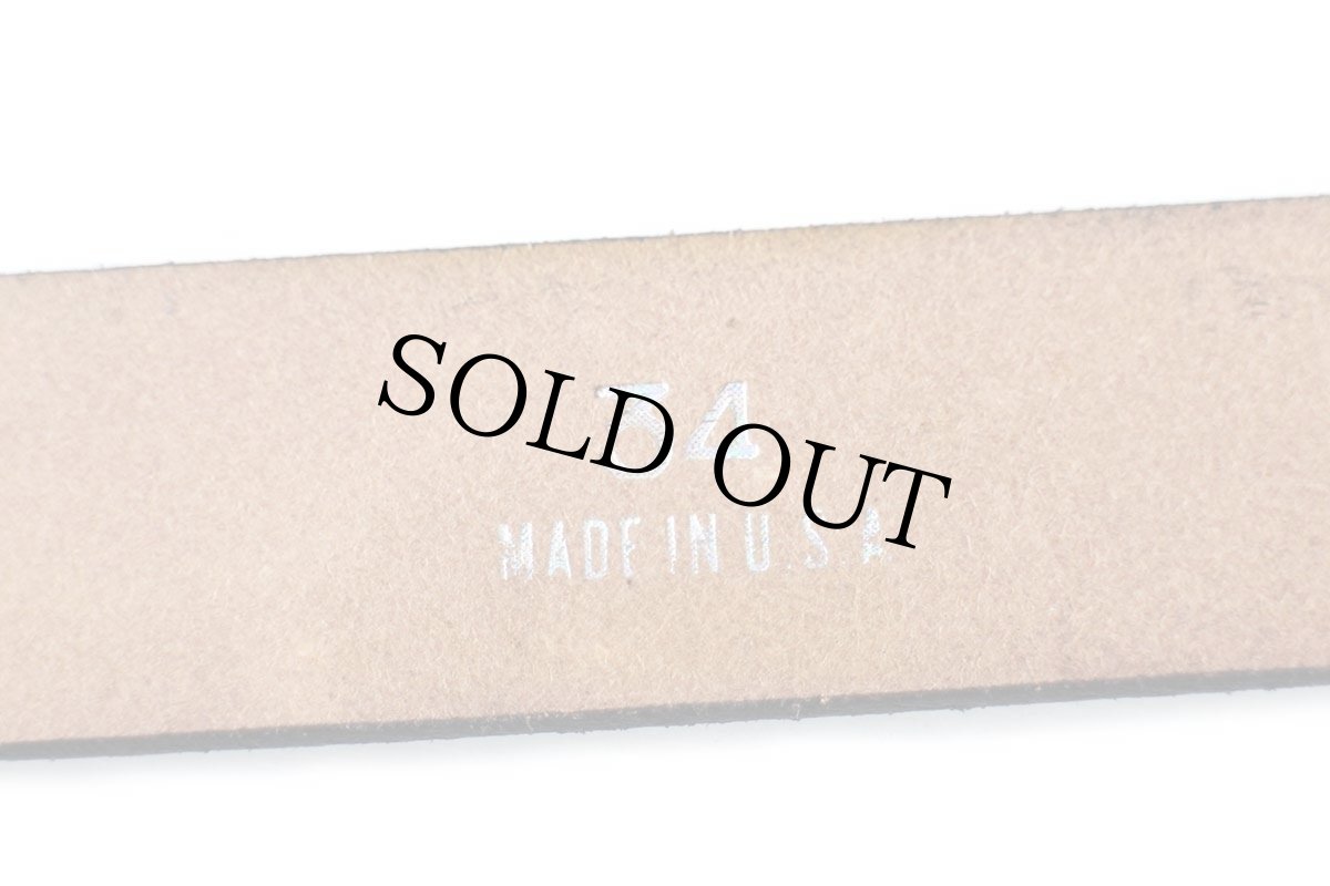 画像4: 新品★USA製 BRACKNEY LEATHER WORKS WOODSTOCK 3 DAYS OF PEACE MUSIC ピースマーク 型押し ペイント レザーベルト ブラウン 34 (4)