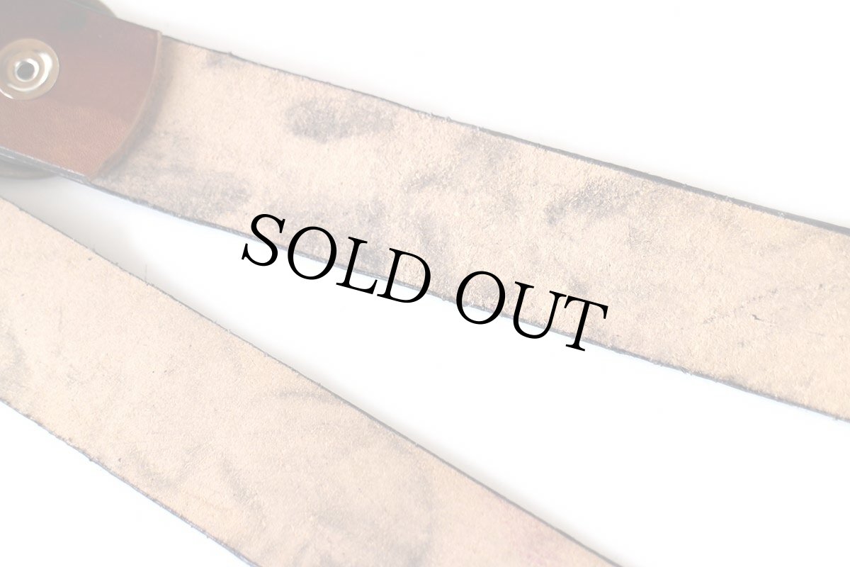 画像7: 新品★USA製 BRACKNEY LEATHER WORKS キノコ カタツムリ 型押し ペイント レザーベルト ブラウン 34 (7)