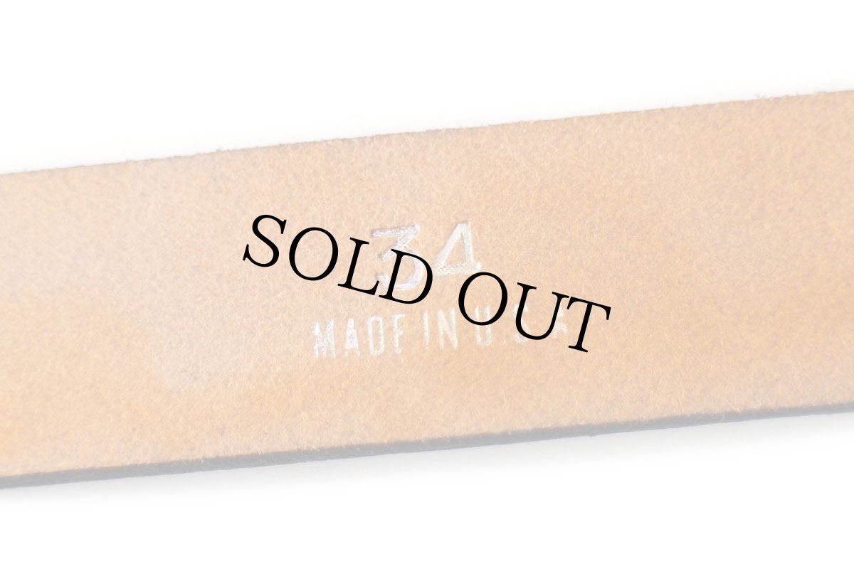 画像4: 新品★USA製 BRACKNEY LEATHER WORKS レザーベルト キャメル 34 (4)