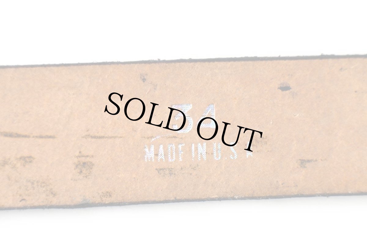 画像4: 新品★USA製 BRACKNEY LEATHER WORKS 花柄 型押し ペイント レザーベルト ブラウン 34 (4)