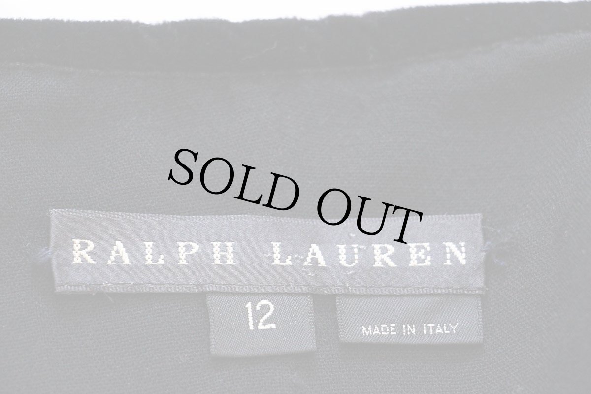 画像4: イタリア製 ラルフローレン ブラックレーベル ノーカラー ウール チャイナ ガウン ブラック 12★コート (4)