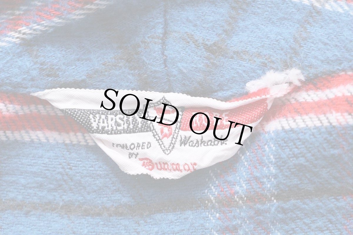 画像4: 60s VARSITY ROBE BY Dunmar チェック ショールカラー コットン フランネル ガウン (4)