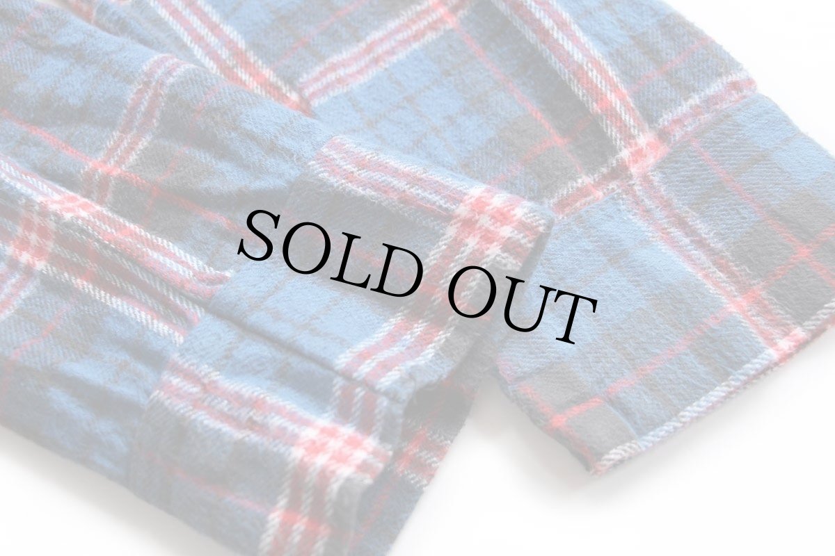 画像6: 60s VARSITY ROBE BY Dunmar チェック ショールカラー コットン フランネル ガウン (6)