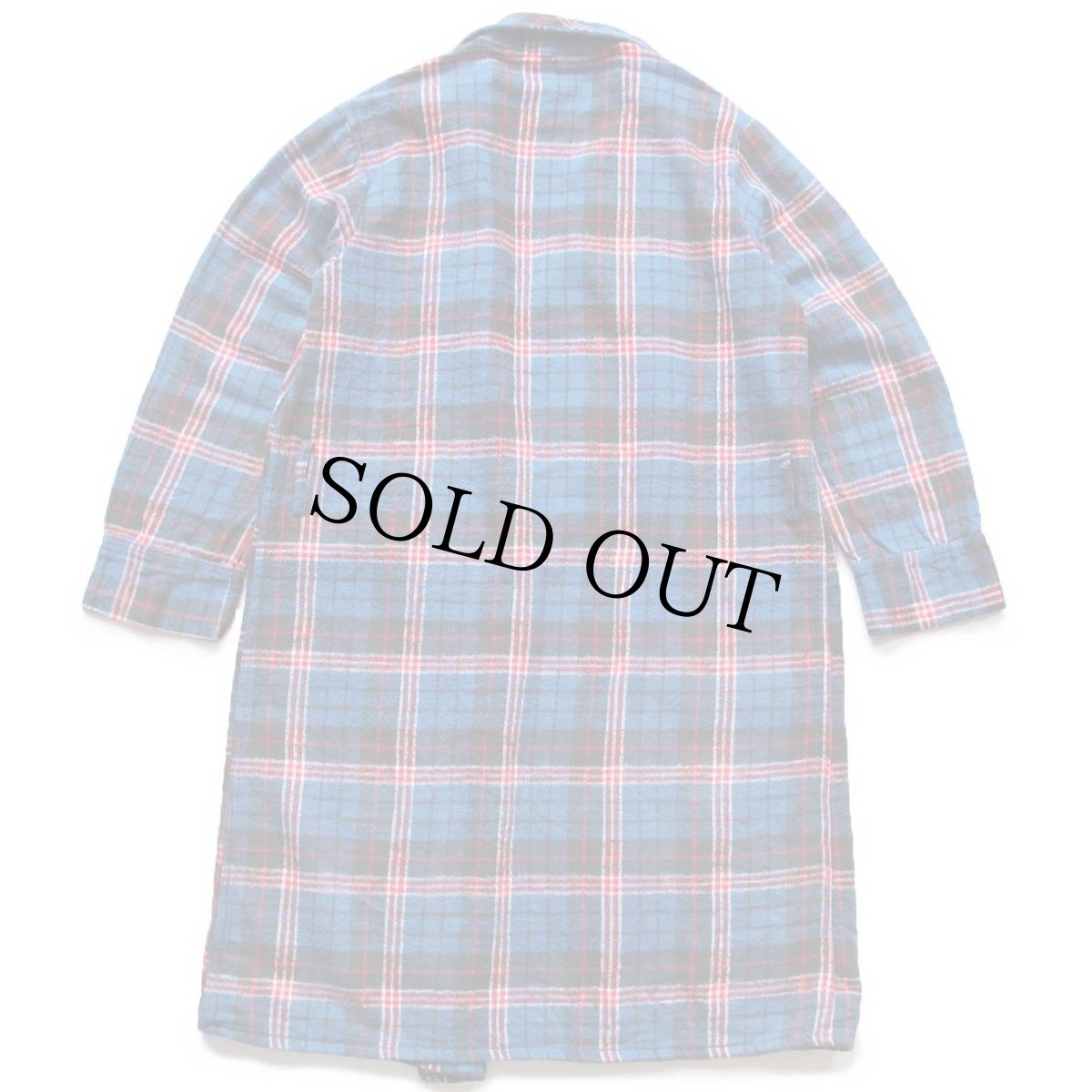 画像2: 60s VARSITY ROBE BY Dunmar チェック ショールカラー コットン フランネル ガウン (2)