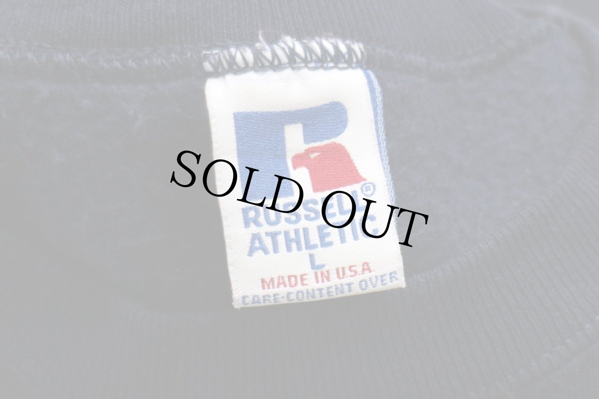 画像4: 90s USA製 RUSSELLラッセル Dearborn JEWELERS 前V スウェット 紺 L (4)