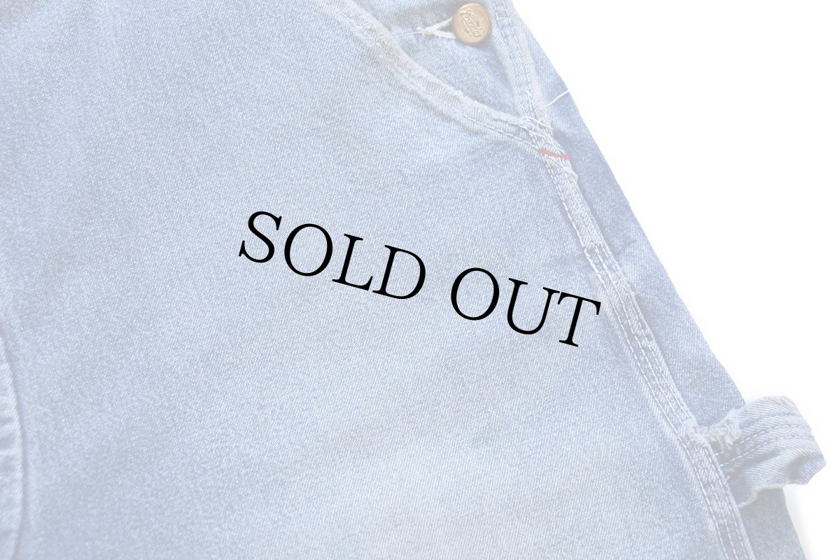 画像8: 90s USA製 Dickiesディッキーズ デニム オーバーオール w36 L30 (8)