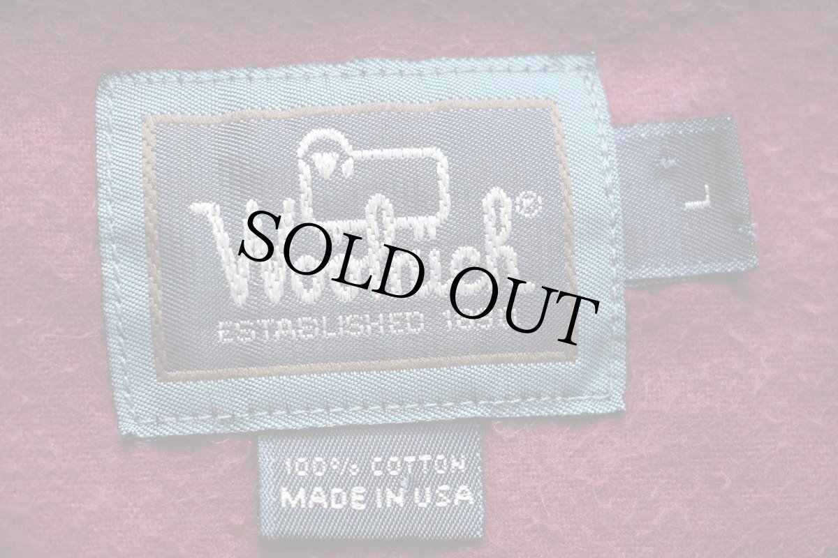 画像4: 90s USA製 Woolrichウールリッチ ブロックチェック 切り替え ボタンダウン コットン シャモアクロスシャツ L (4)