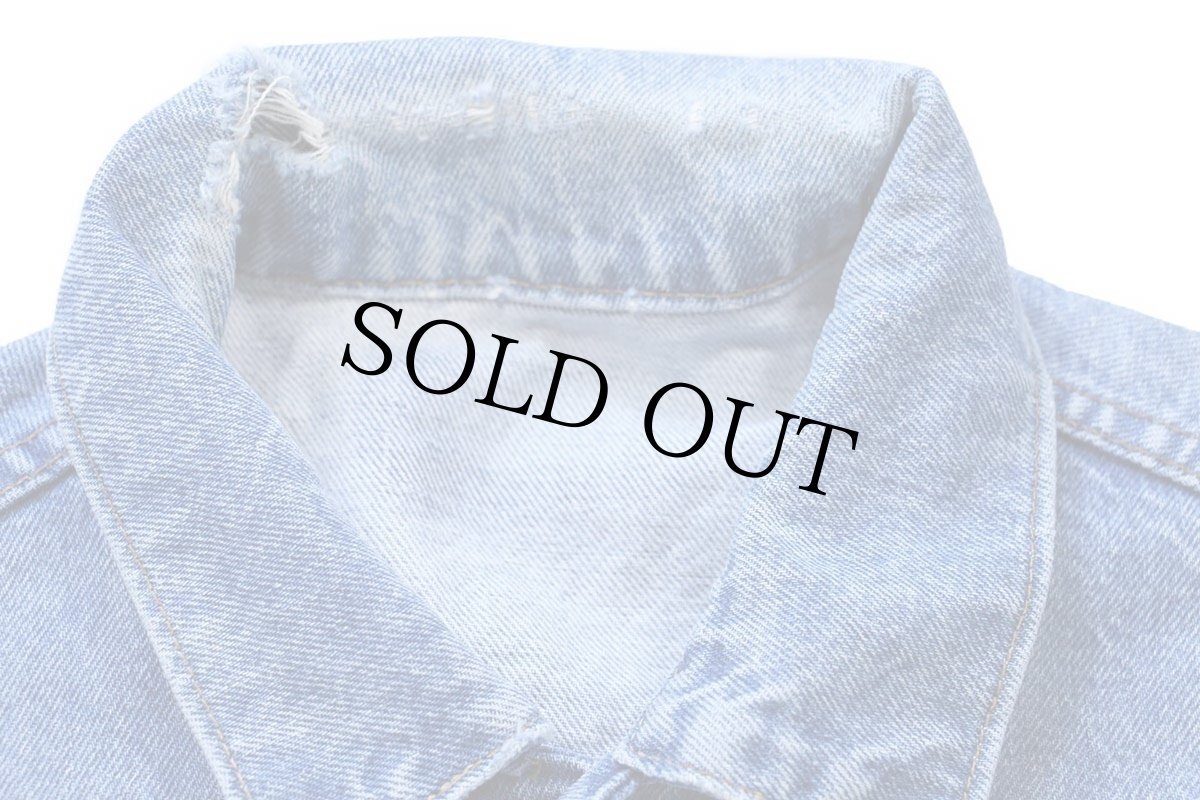 画像5: 80s Levi'sリーバイス 70507 ダメージ デニムジャケット 4ポケット L (5)