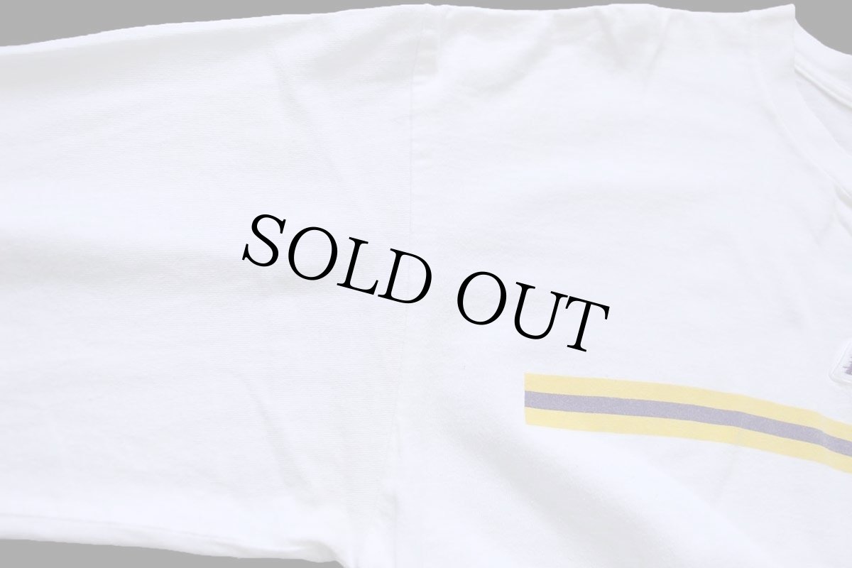 画像5: 90s USA製 NIKEナイキ NBA LOS ANGELES LAKERS レイカーズ パッチ&袖プリント コットン 長袖Tシャツ 白 L (5)