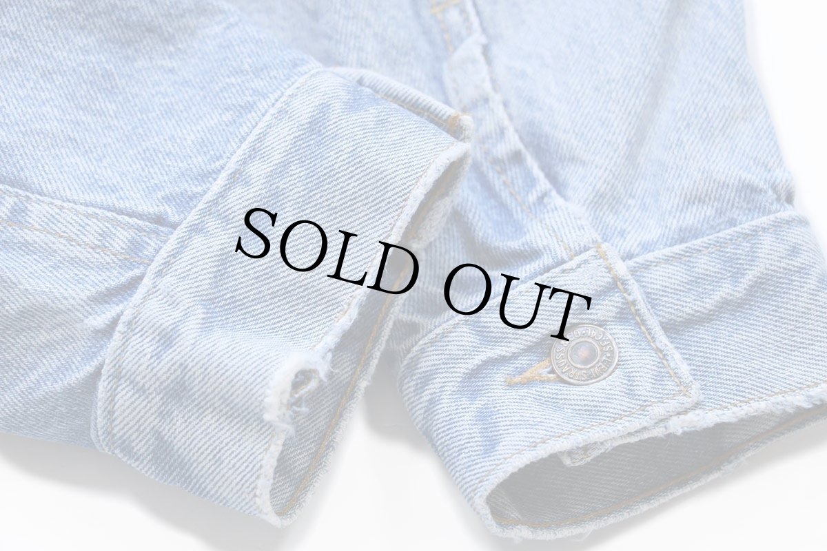 画像8: 80s Levi'sリーバイス 70507 ダメージ デニムジャケット 4ポケット L (8)