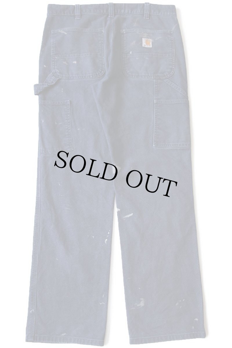 画像3: carharttカーハート RUGGED FLEX RELAXED FIT ペンキ飛び ストレッチ ダック地 ペインターパンツ 紺 w33 L32 (3)