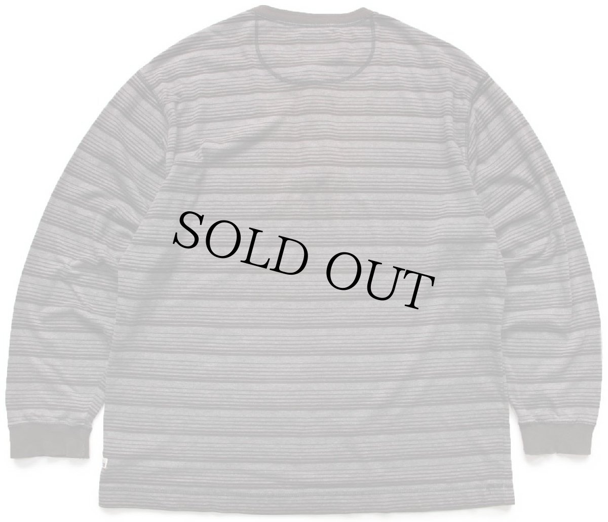 画像3: 90s USA製 Levi'sリーバイス ランダムボーダー ヘンリーネック 長袖Tシャツ グレー XL (3)