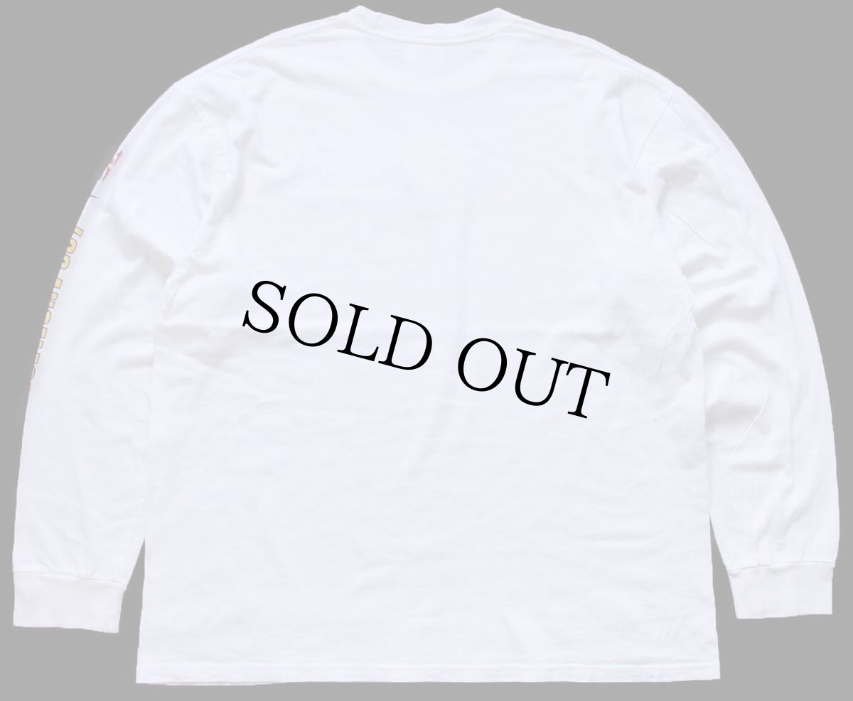 画像2: 90s USA製 NIKEナイキ NBA LOS ANGELES LAKERS レイカーズ パッチ&袖プリント コットン 長袖Tシャツ 白 L (2)