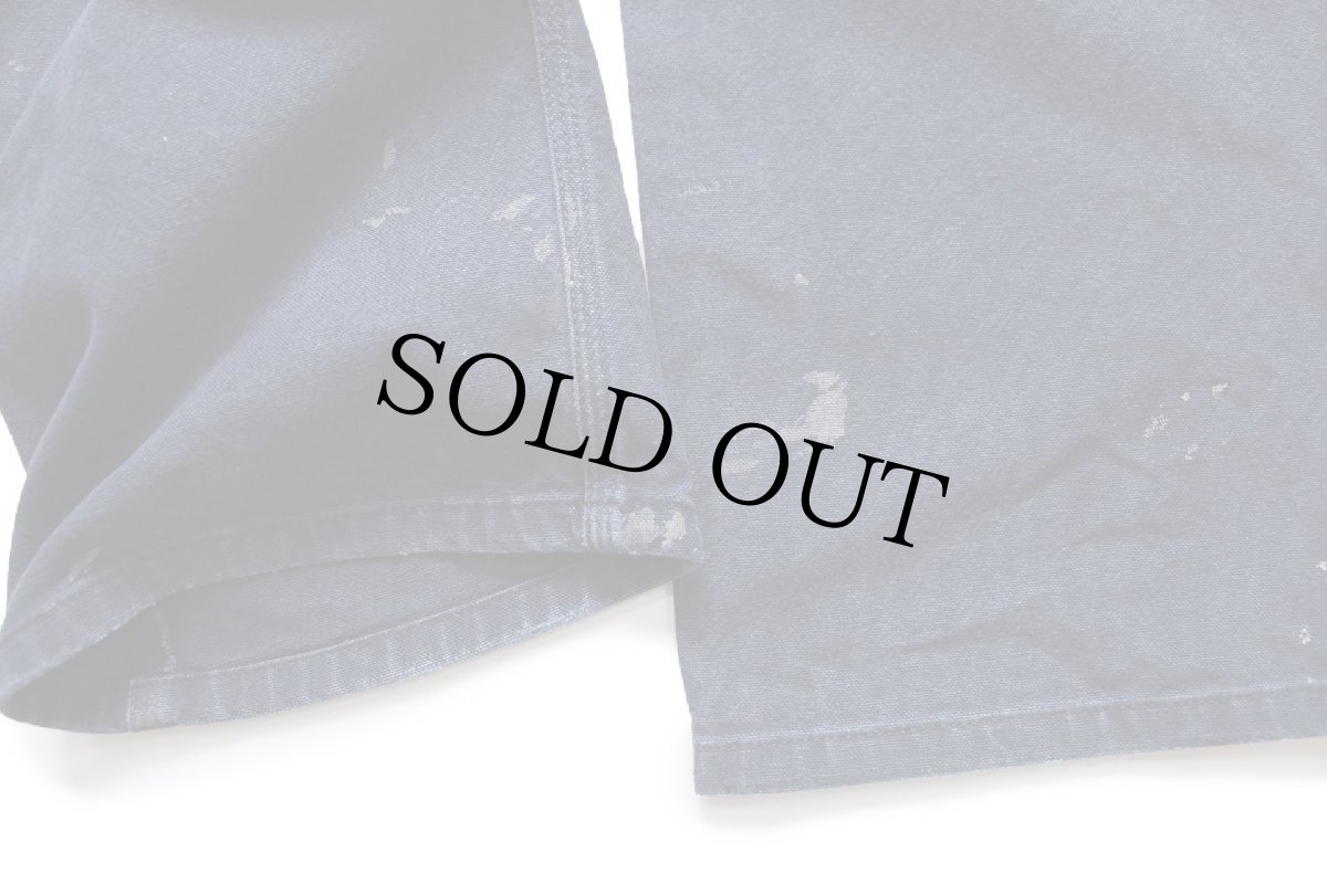 画像7: carharttカーハート RUGGED FLEX RELAXED FIT ペンキ飛び ストレッチ ダック地 ペインターパンツ 紺 w33 L32 (7)