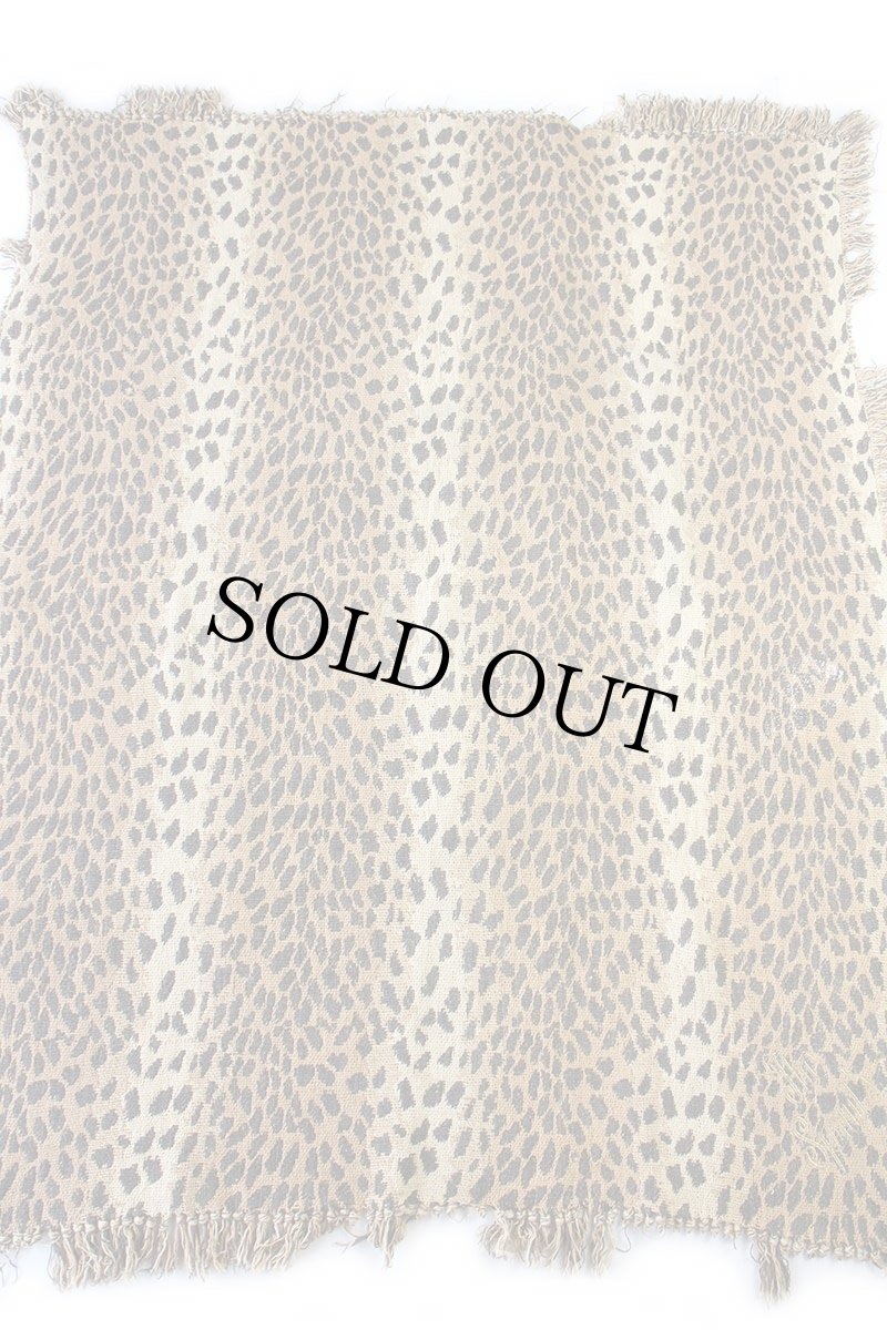 画像2: The Spirit's 刺繍入り レオパード柄 コットン ラグ (2)