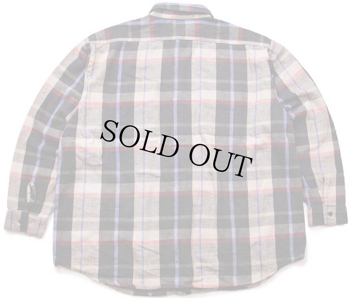 画像2: 80s USA製 FIVE BROTHERファイブブラザー チェック コットン フランネルシャツ 3XL★特大 (2)